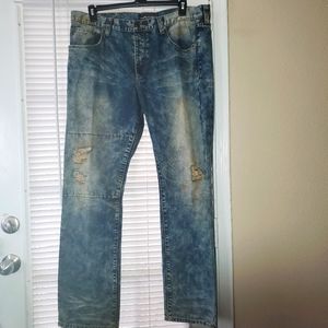 Raw and Dirty Men Distressed Jeans 38